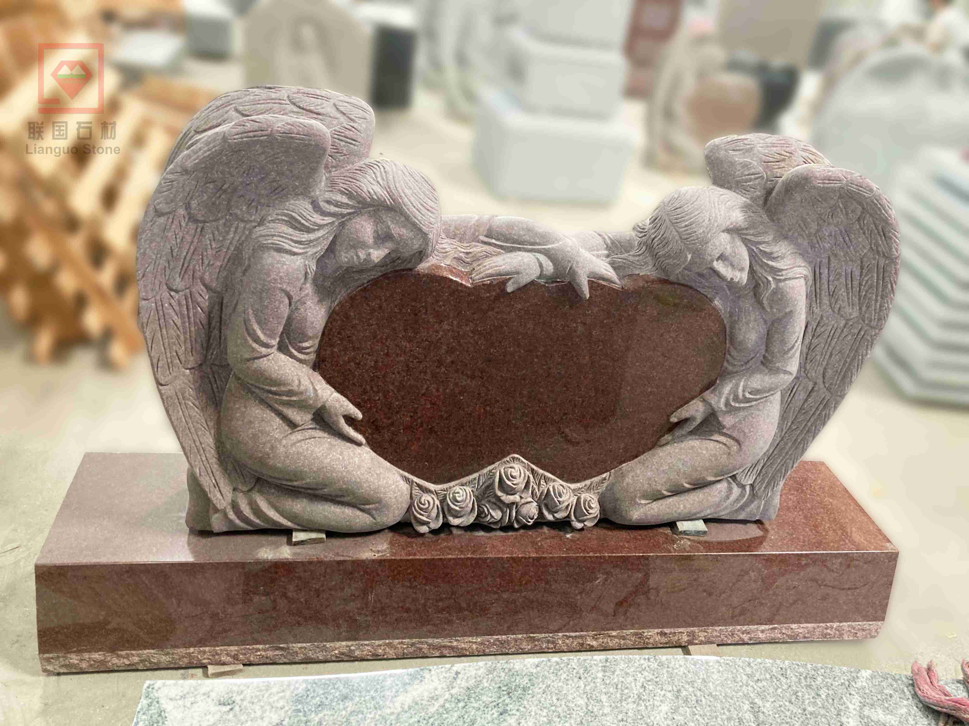 double angels headstone